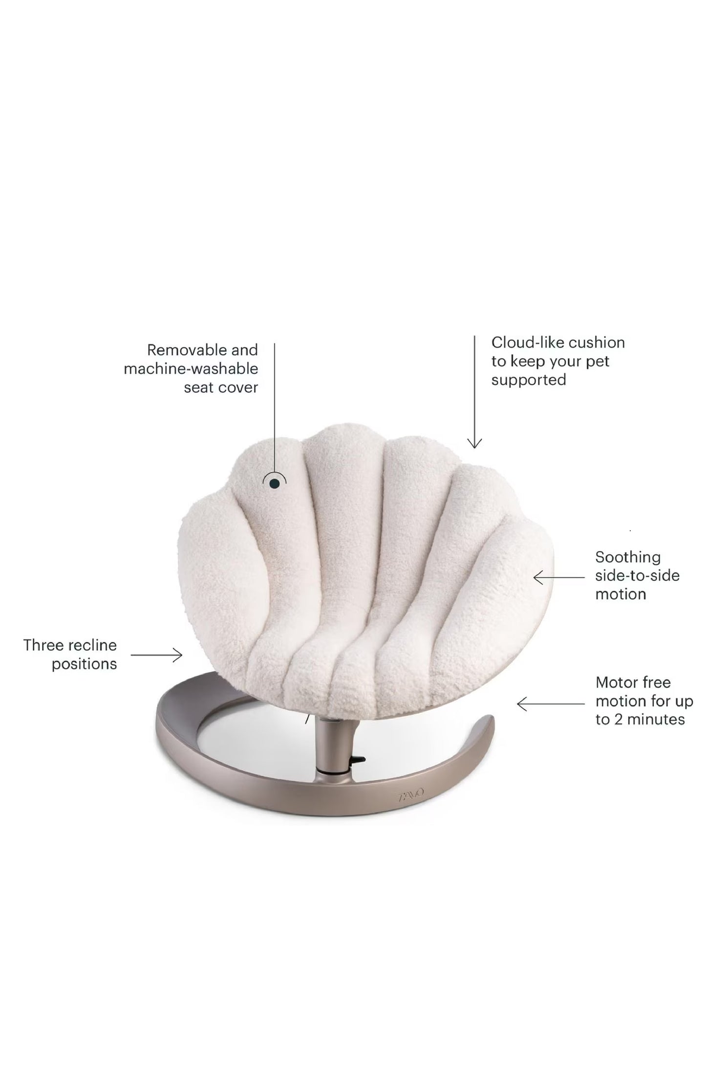 Tavo Shell Pet Bed and Swaying Lounger