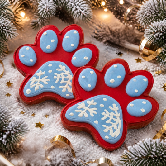 Dog Cookie Winter Frosty Paw