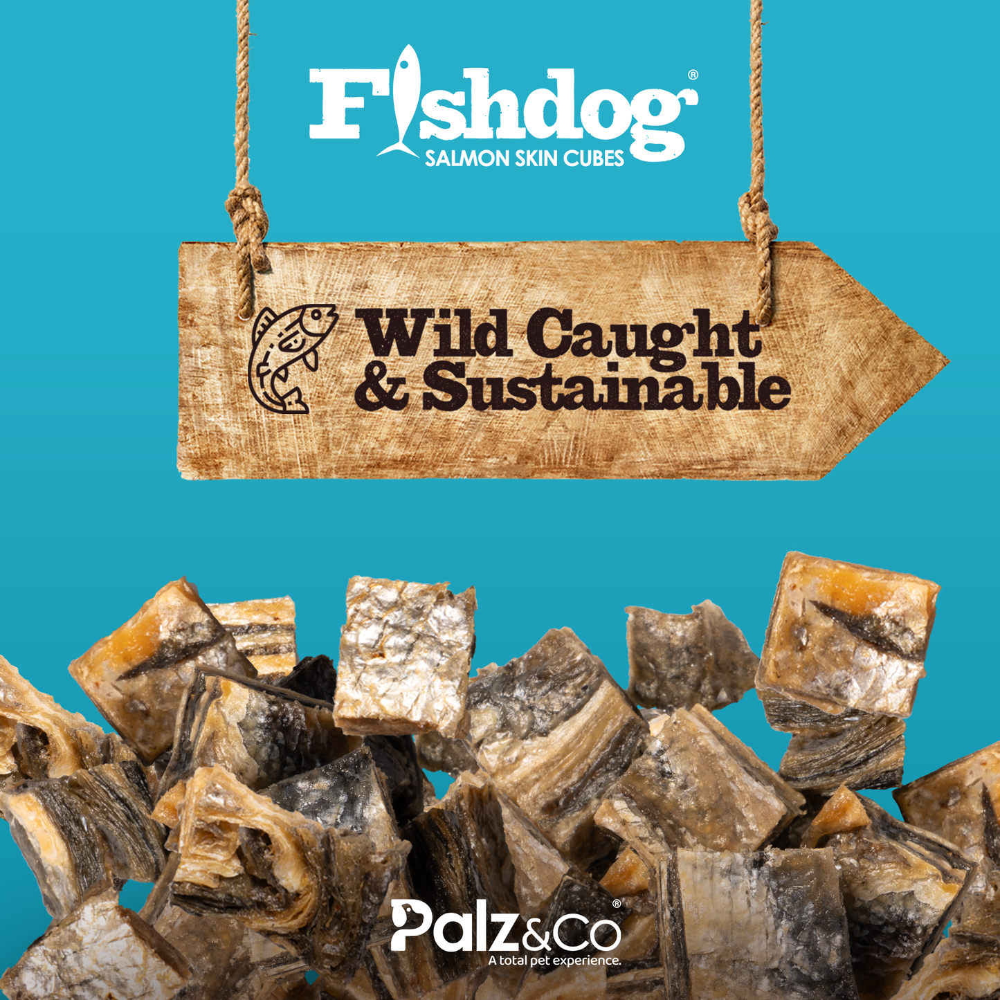 Fishdog Salmon Skin Cube - 2.5 oz (70g)