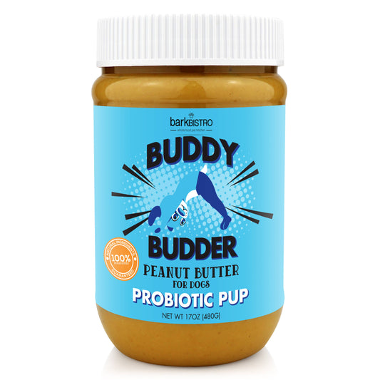 Dog Peanut Butter, Bow-Wow Blueberry Probiotic Buddy Budder