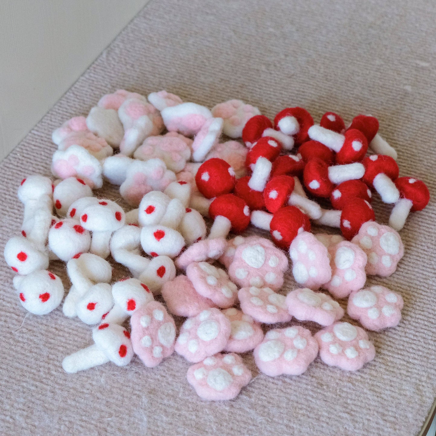 Handmade Wool Felt Cat Toy Set –Paws