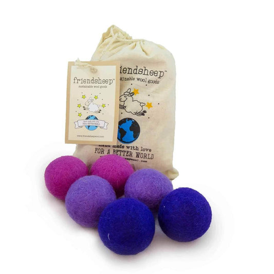 Purple Rain Eco Wool Pet Toys Balls