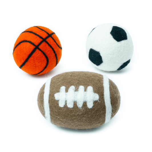 Sporty Felt Wool Eco Pet Toys