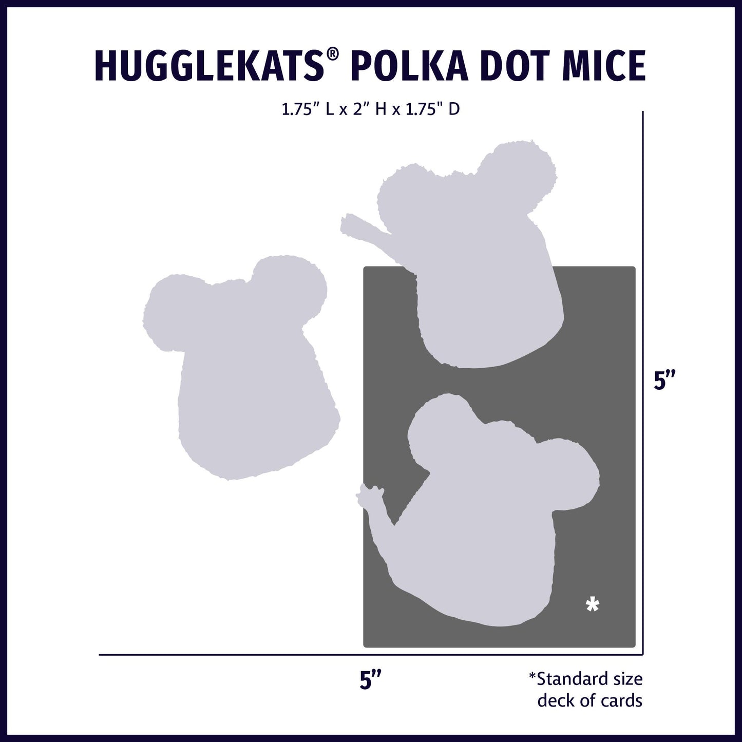 HuggleKats® PolkaDot Mice Cat Toys Counter Bucket