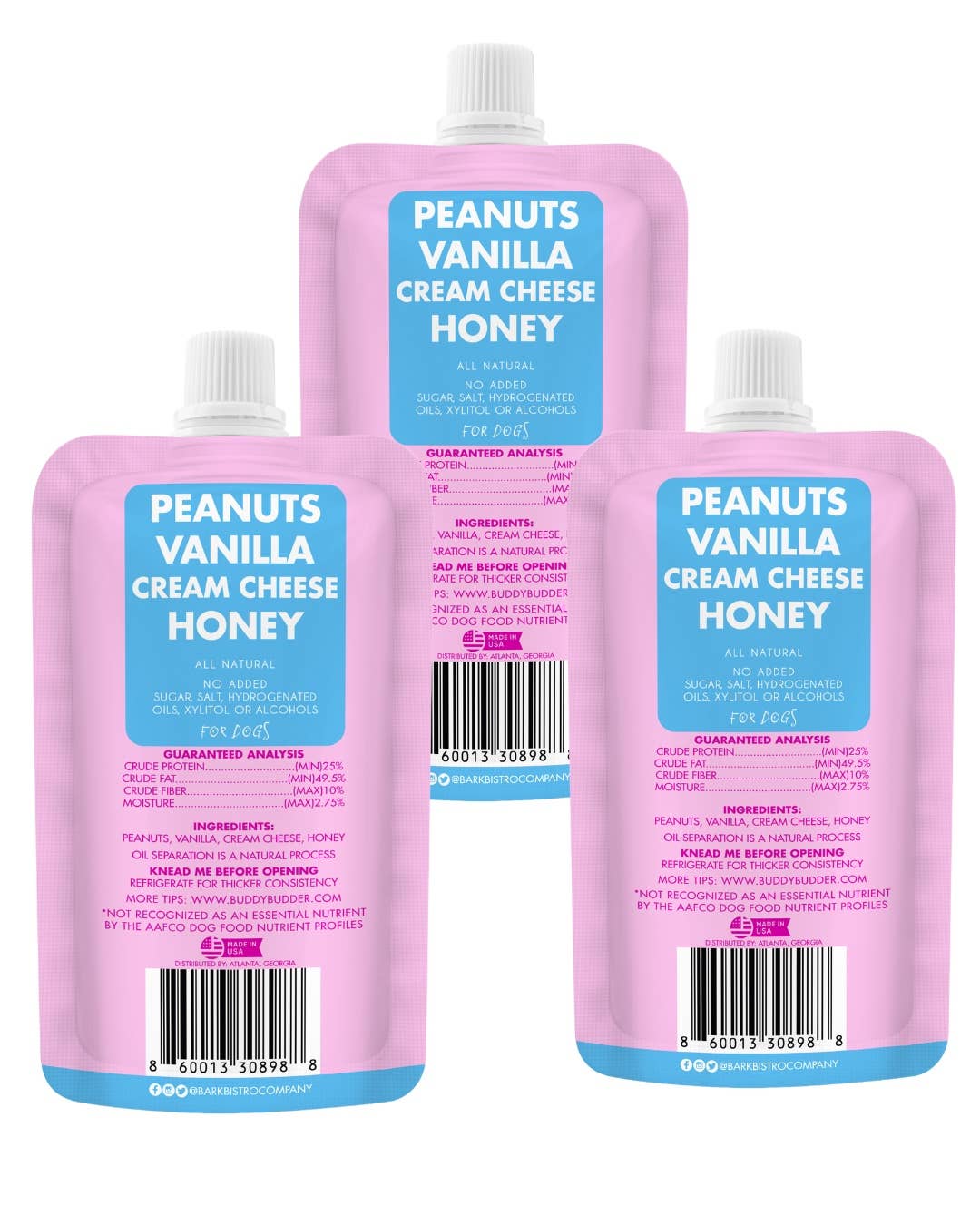 Buddy Budder - Glazed Donut Dog Peanut Butter - 4 oz squeeze pouch