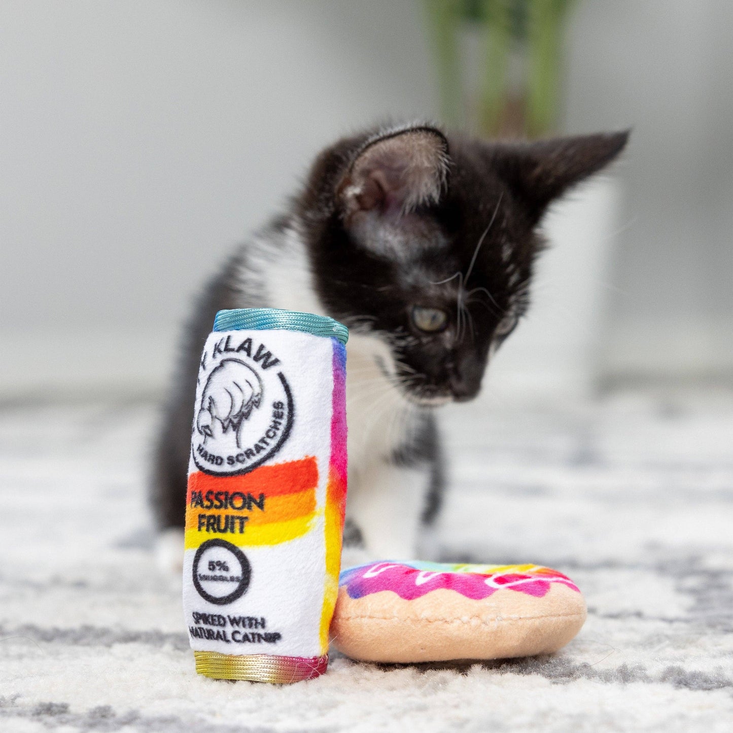 Donut & Kitty Klaw Passion Fruit 2pk Cat Toy