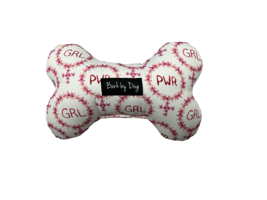 Girl Power Bone Dog Toy