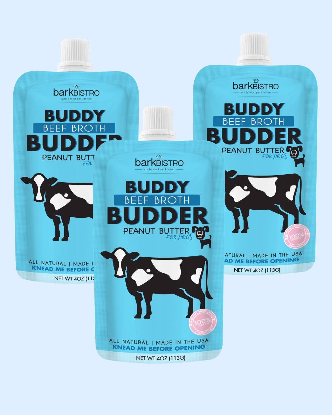 Buddy Budder - Beef Broth Dog Peanut Butter - 4 oz squeeze pouch