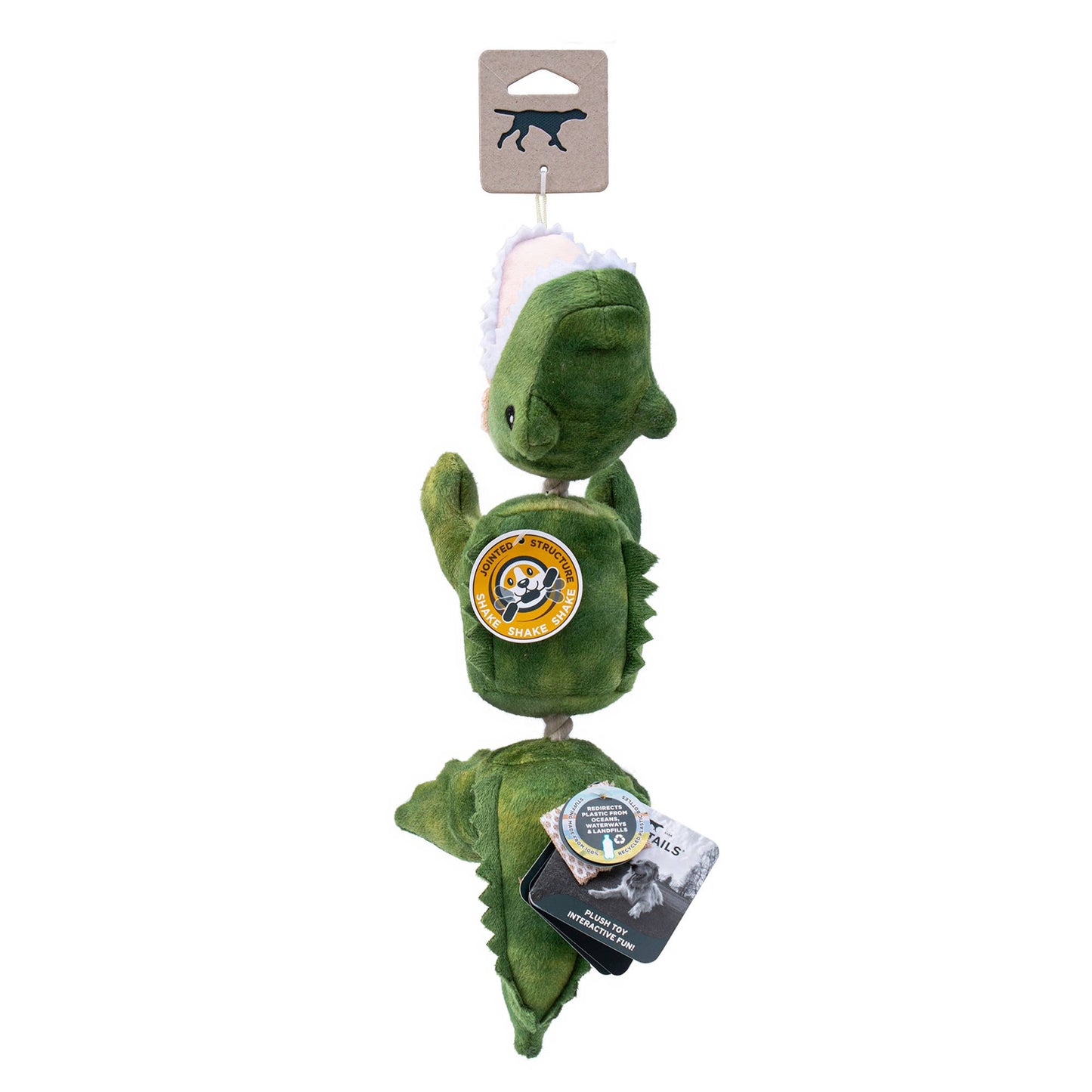 Tall Tails Gator Jointed Shake Play Dog Toy
