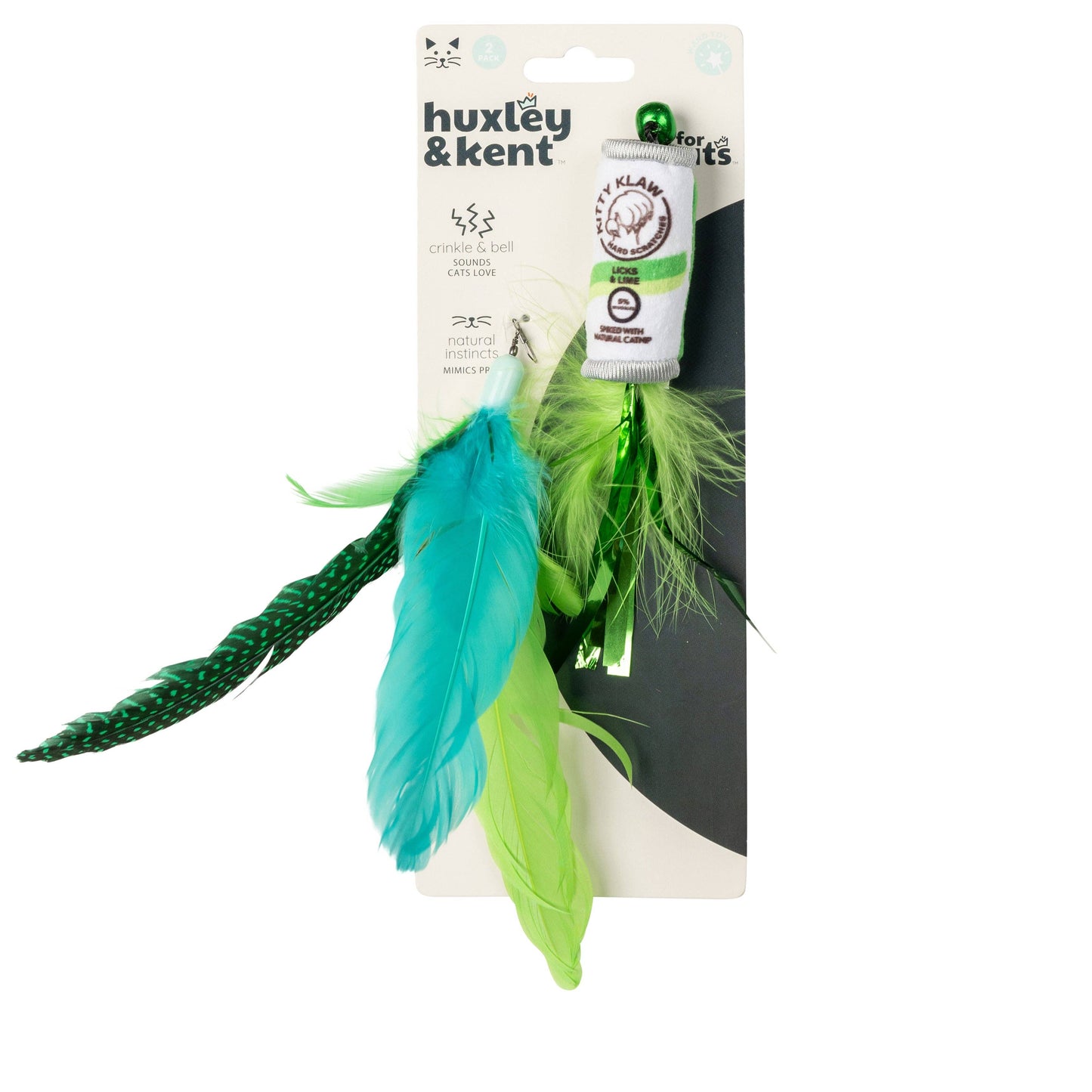 Kitty Klaw Lime Teasers 2pk Cat Wand Refill