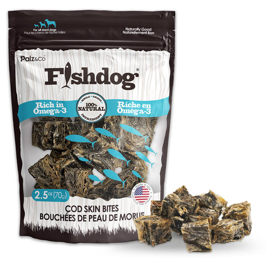 Fishdog Cod Bites Cubes, 2.5 oz