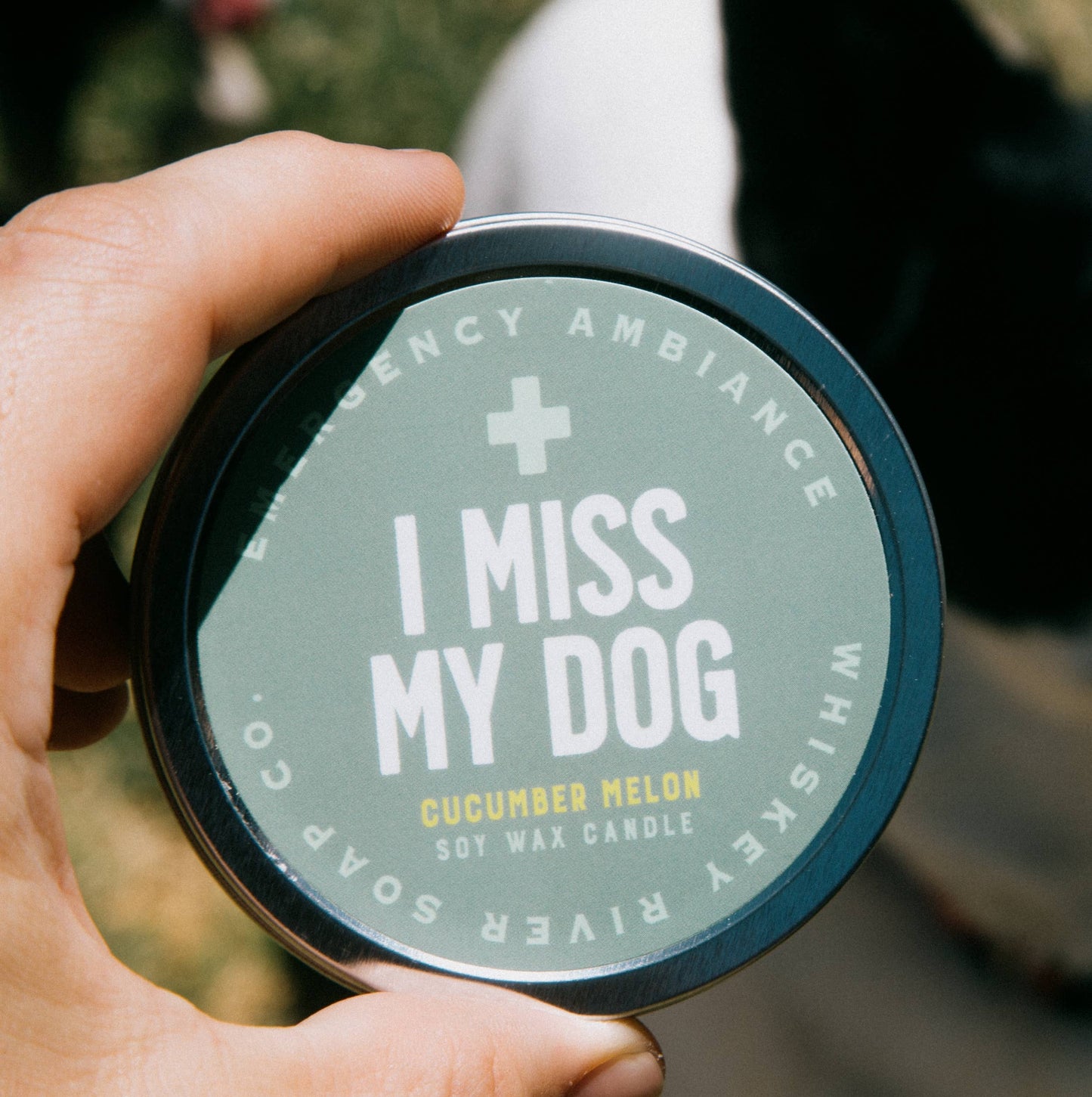 I Miss My Dog Emergency Ambiance Travel Tin | Funny Candle