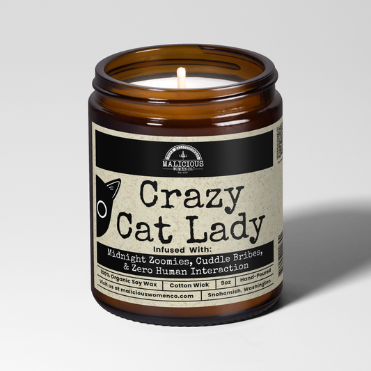 Crazy Cat Lady | 9oz Candle | Malicious Women Candle Co.