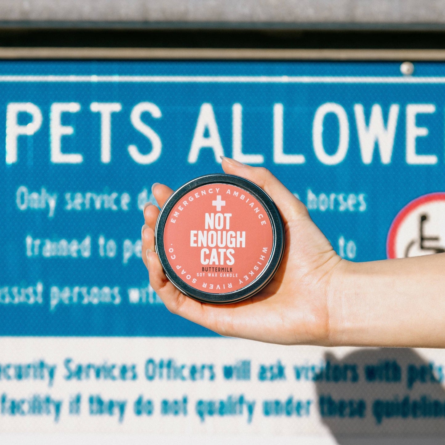 Not Enough Cats Emergency Ambiance Travel Tin | Funny Candle