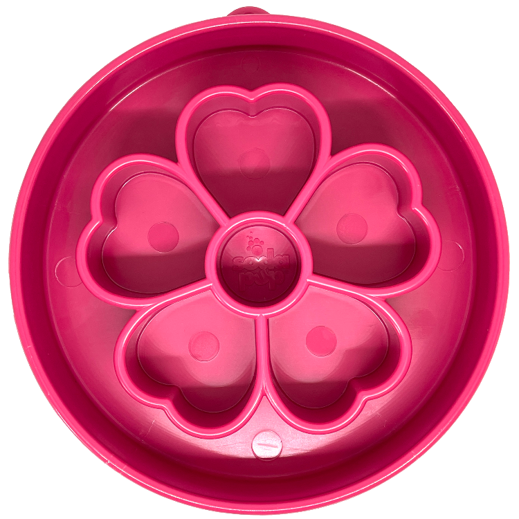 Flower Design eBowl Enrichment Slow Feeder Bowl for Dogs