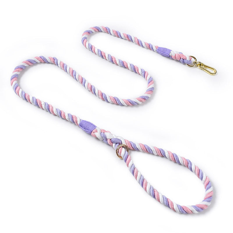 6 Foot Candyland Color Rope Leash by Puppy Community