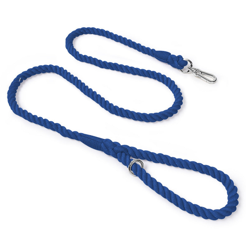 6 Foot Navy Blue Rope Leash by Puppy Community