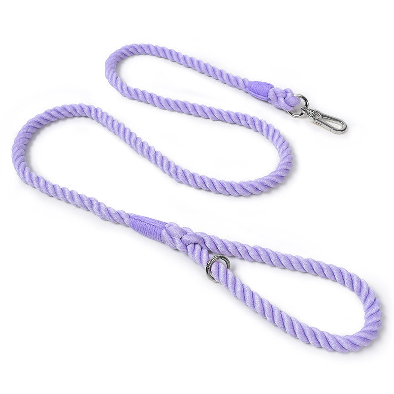 6 Foot Purple Rope Leash by Puppy Community