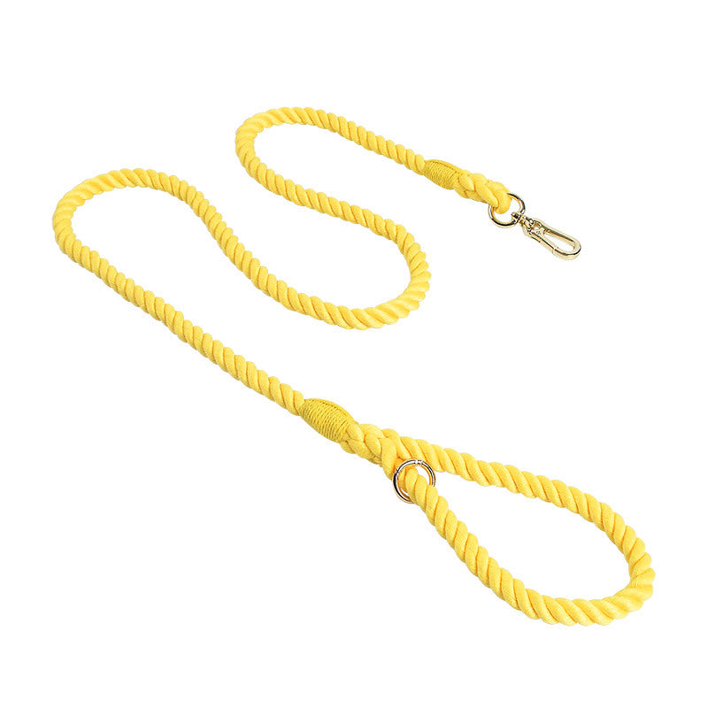 6 Foot Yellow Rope Leash by Puppy Community