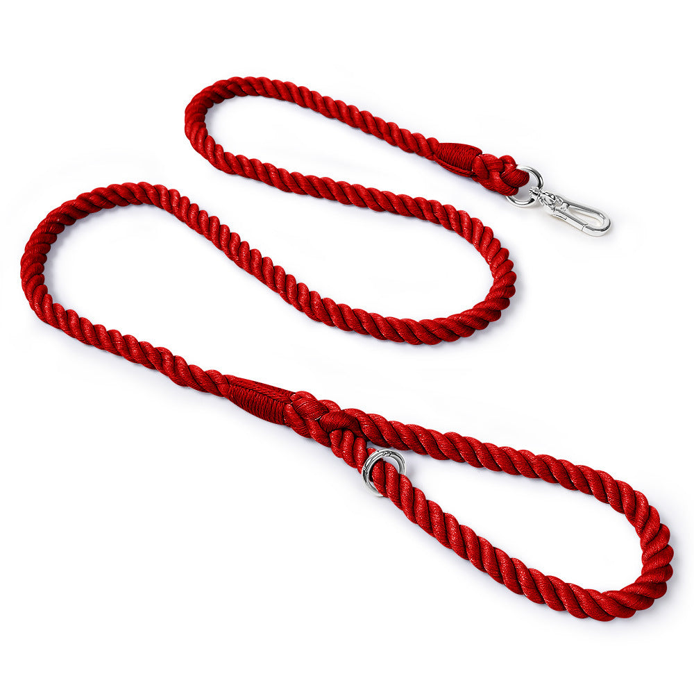 6 Foot Red Rope Leash by Puppy Community