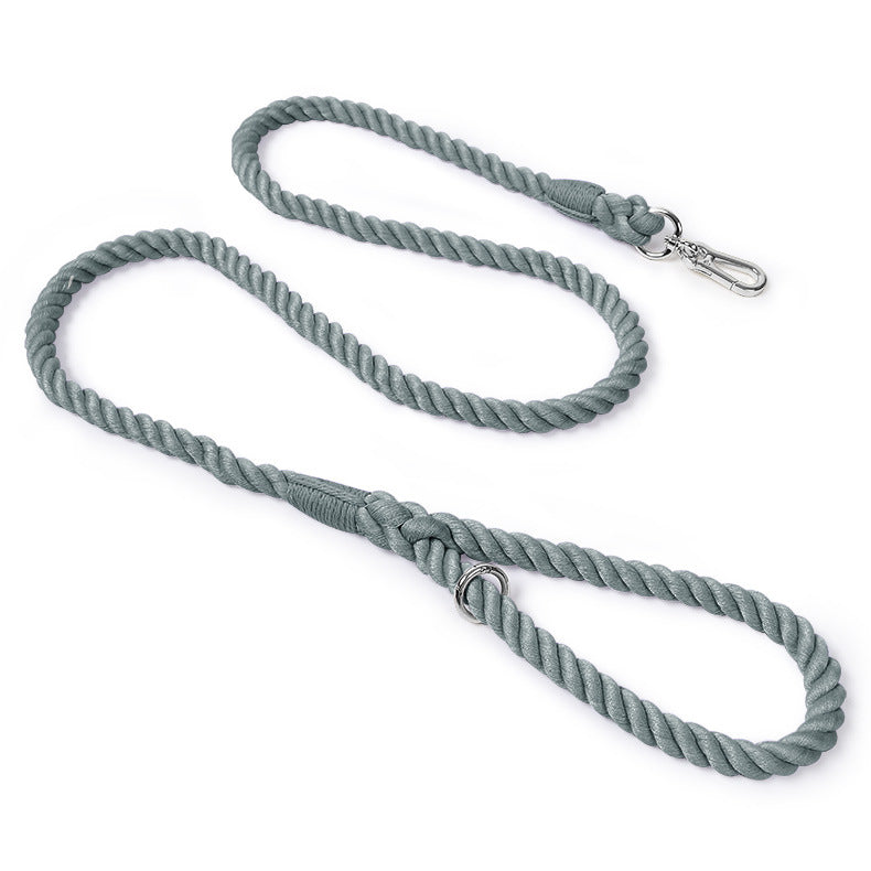 6 Foot Grey Rope Leash by Puppy Community