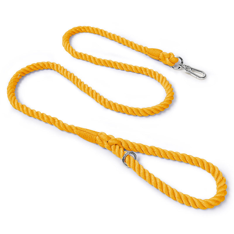 6 Foot Orange Rope Leash by Puppy Community