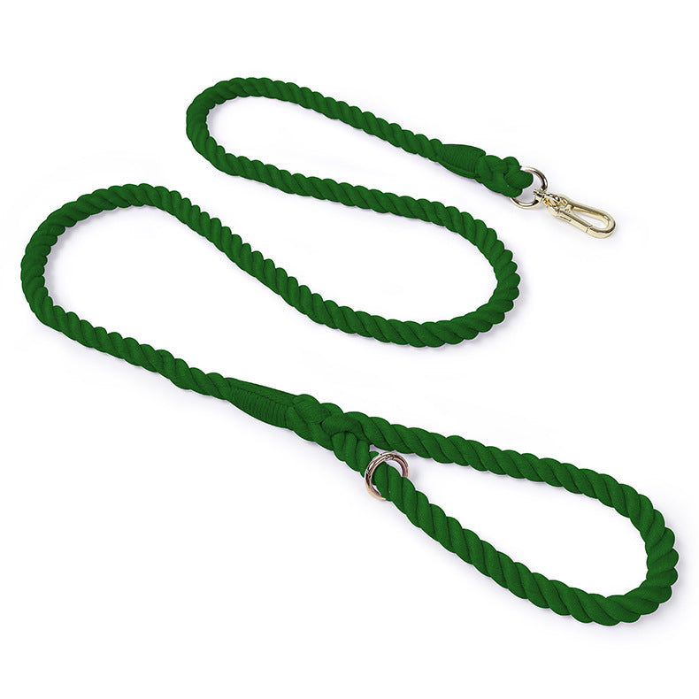 6 Foot Green Rope Leash by Puppy Community