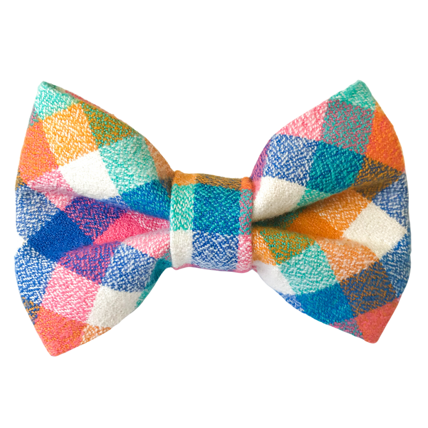 Sunrise Plaid Flannel Pet Bow Tie