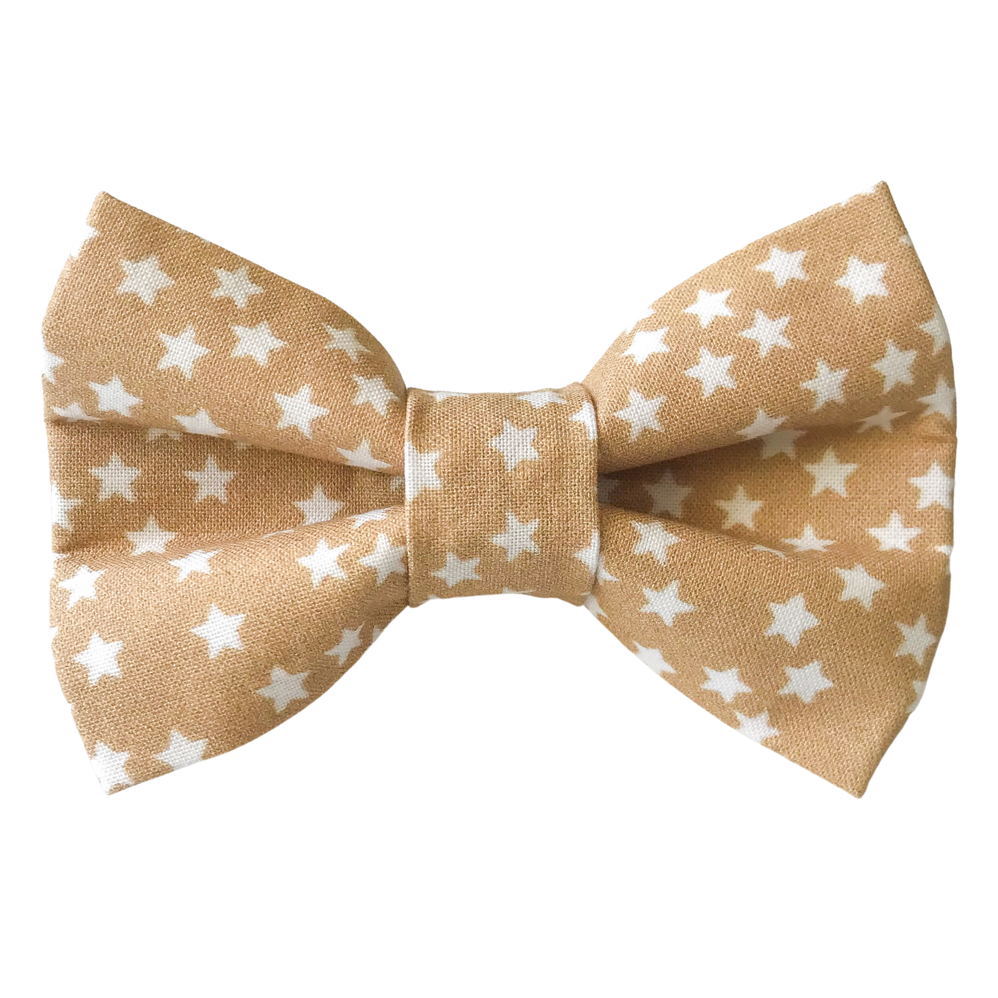 Tan and White Stars Pet Bow Tie for Fourth of July