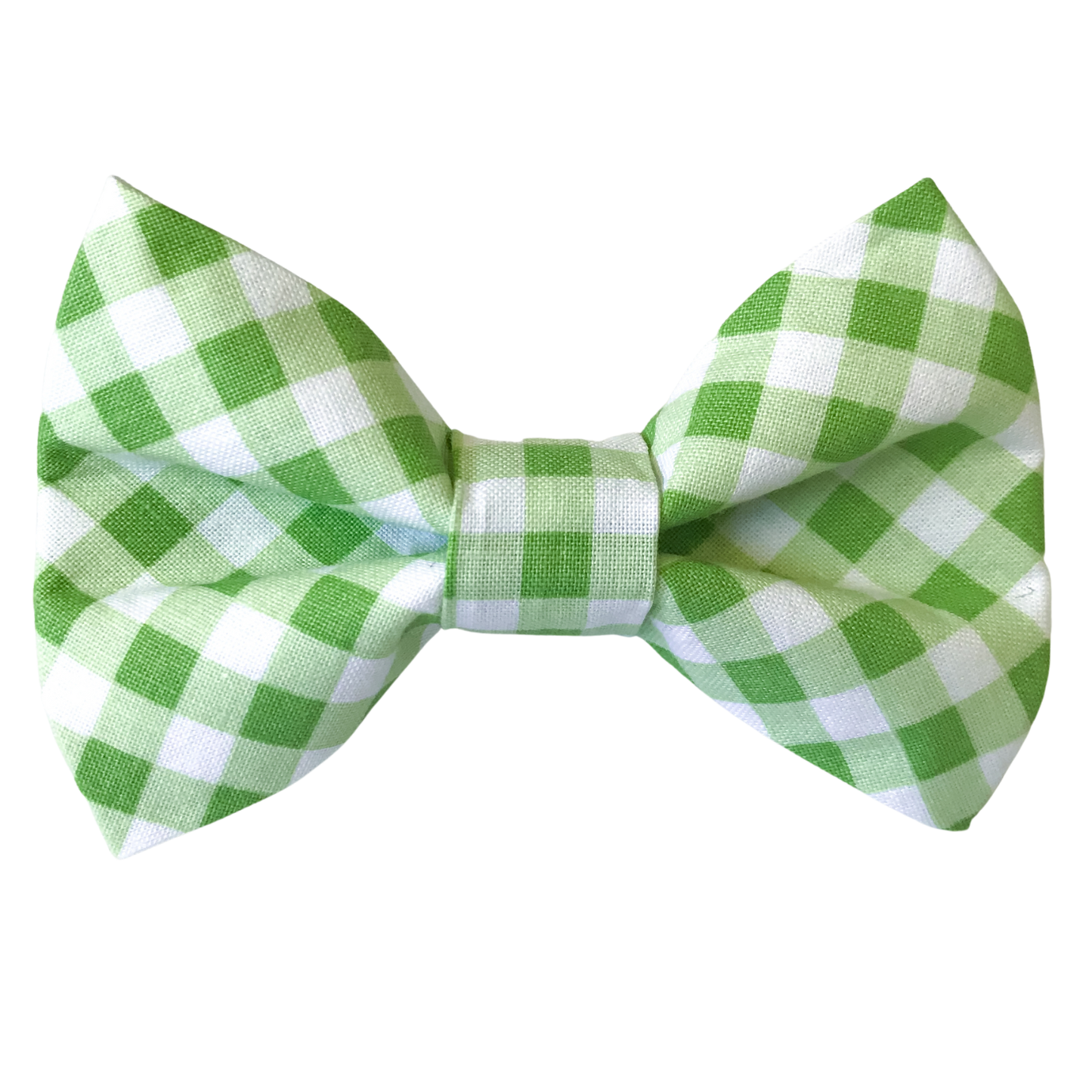 Green and White Check Pet Bow Tie for Spring