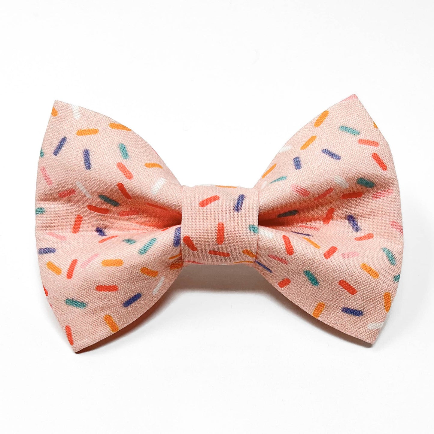 Light Pink Sprinkles Pet Bow Tie for Birthdays / Celebration