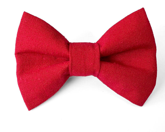 Red Linen Pet Bowtie