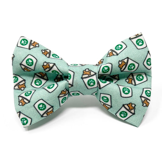 Mint Puppuccino Pet Bow Tie for Pup Cup Addicts